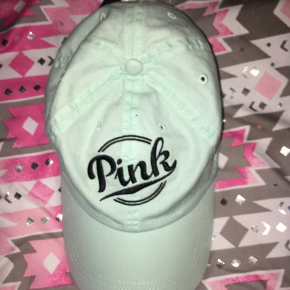 PINK VS mint blue baseball hat